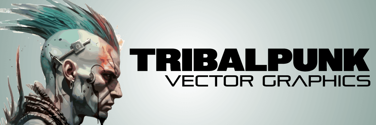 Tribalpunk Style Watercolor Painting Scalable Vector Graphics Collection at the Vector Graphic Store